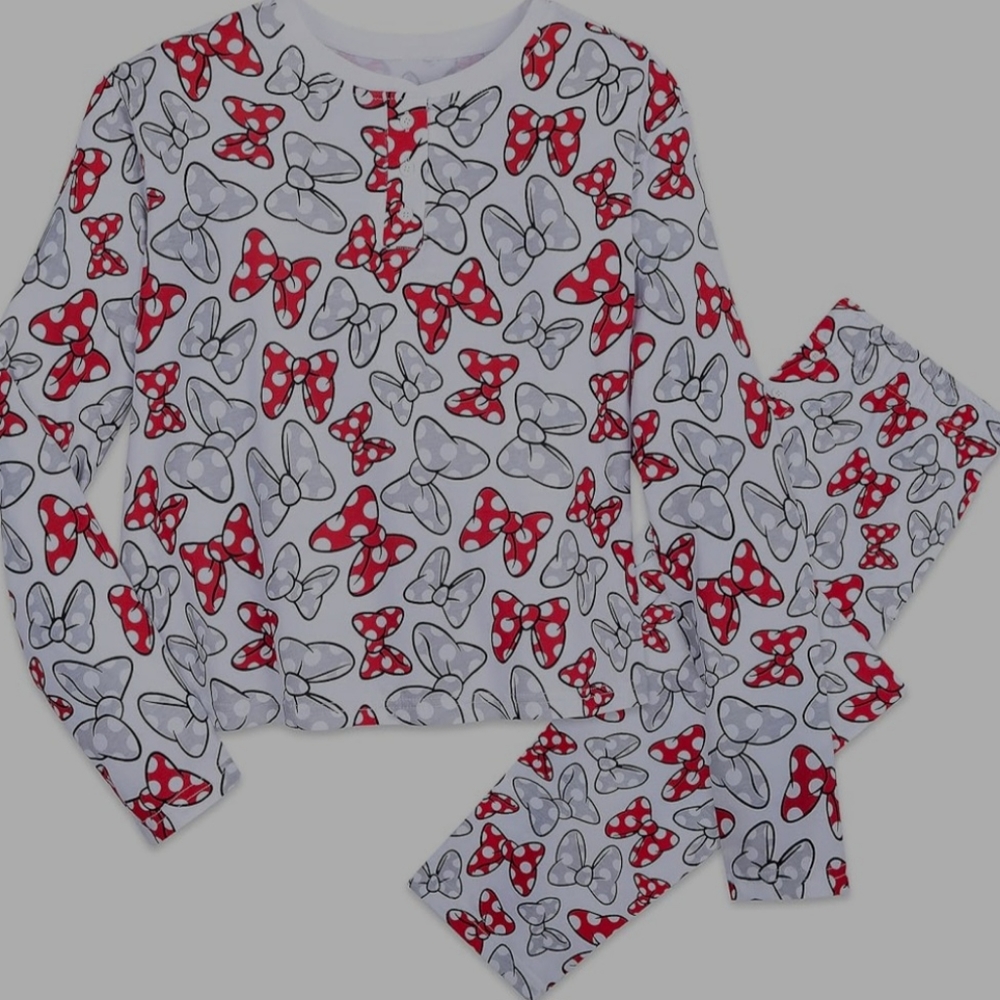 LADIES MINNIE MOUSE BOW PAJAMAS